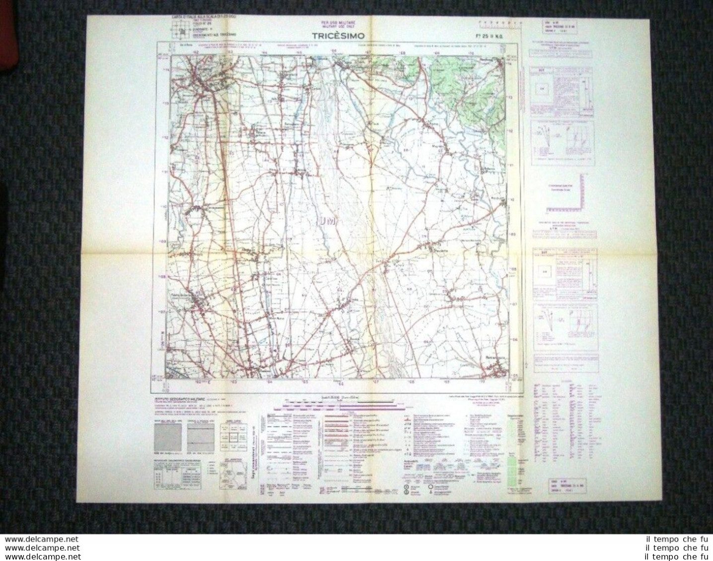 Grande Carta Topografica Tricesimo Udine Friuli Dettagliatissima IGM - Geographical Maps