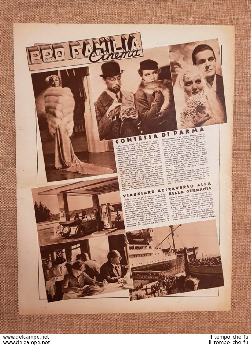 Film Contessa Di Parma Viaggiare Per La Bella Germania Illustrazione Cinema 1937 - Other & Unclassified