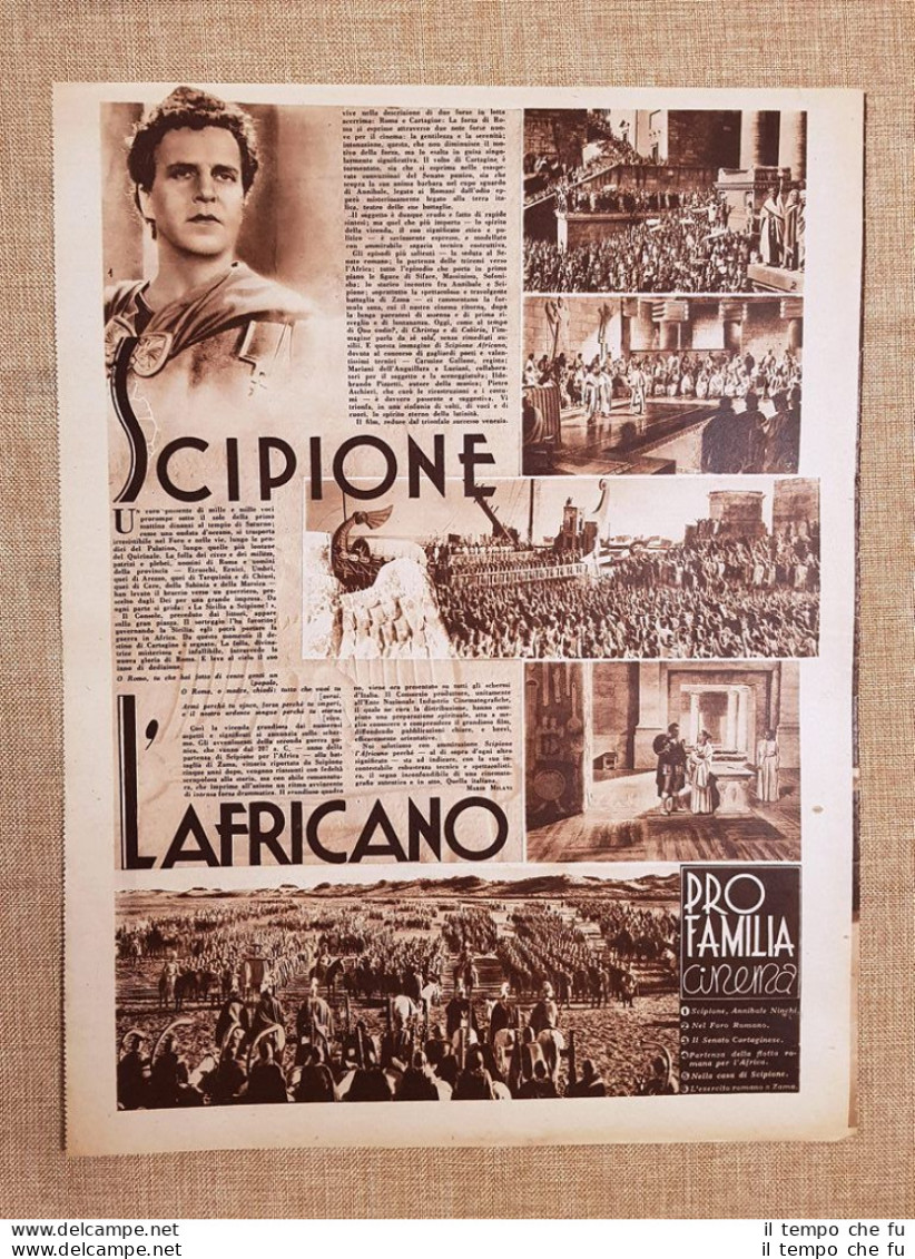Film Scipione L'Africano Illustrazione Di Cinema Anno 1937 - Otros & Sin Clasificación