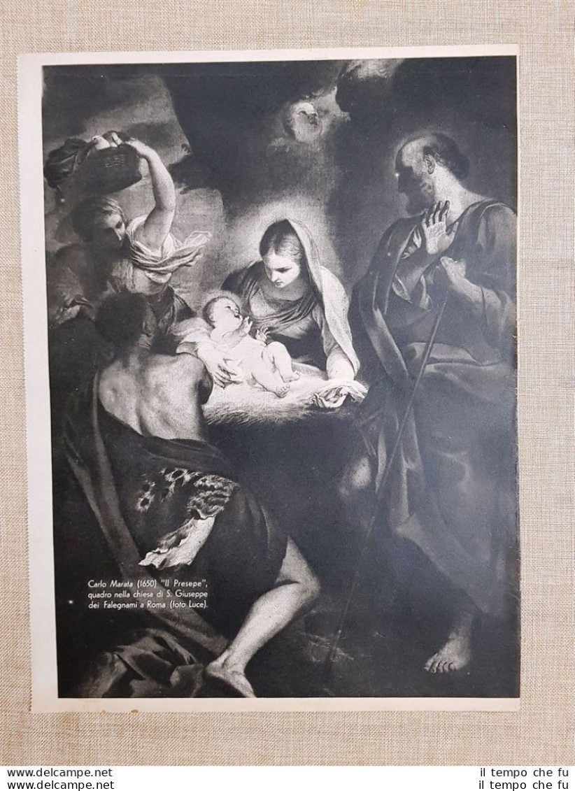 Il Presepe Quadro Nella Chiesa Di San Giuseppe Dei Falegnami A Roma Marata 1937 - Sonstige & Ohne Zuordnung