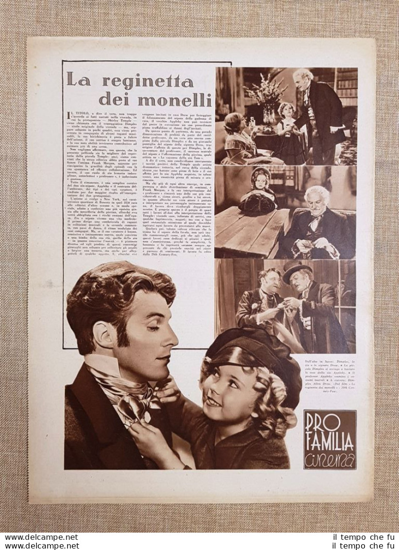 Film La Reginetta Dei Monelli Illustrazione Di Cinema Anno 1938 - Autres & Non Classés