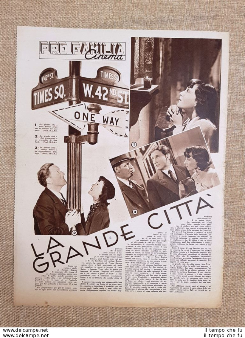 Film La Grande Città Illustrazione Di Cinema Anno 1938 - Autres & Non Classés