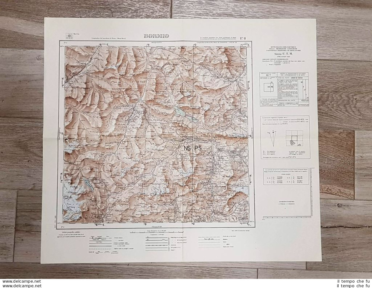 Carta Geografica Bormio Istituto Geografico Militare Anno 1950 Cm 58 X 50  - Cartes Géographiques