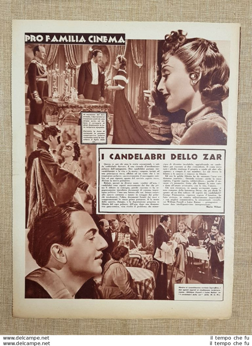 Film I Candelabri Dello Zar Illustrazione Di Cinema Anno 1938 - Other & Unclassified