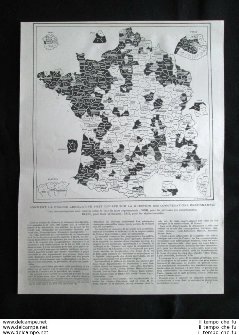 Francia, Questione Congregazioni + Vincitore Corsa Dei Carri Stampa Del 1903 - Autres & Non Classés