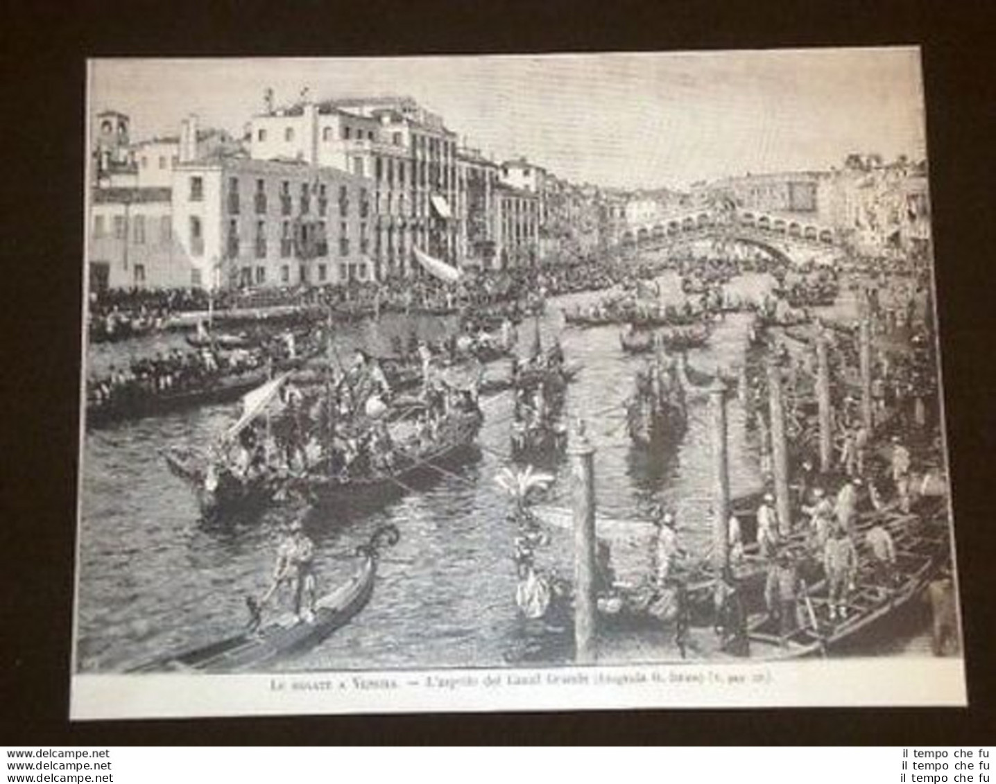 Le Regate Di Venezia Aspetto Del Canal Grande - Avant 1900