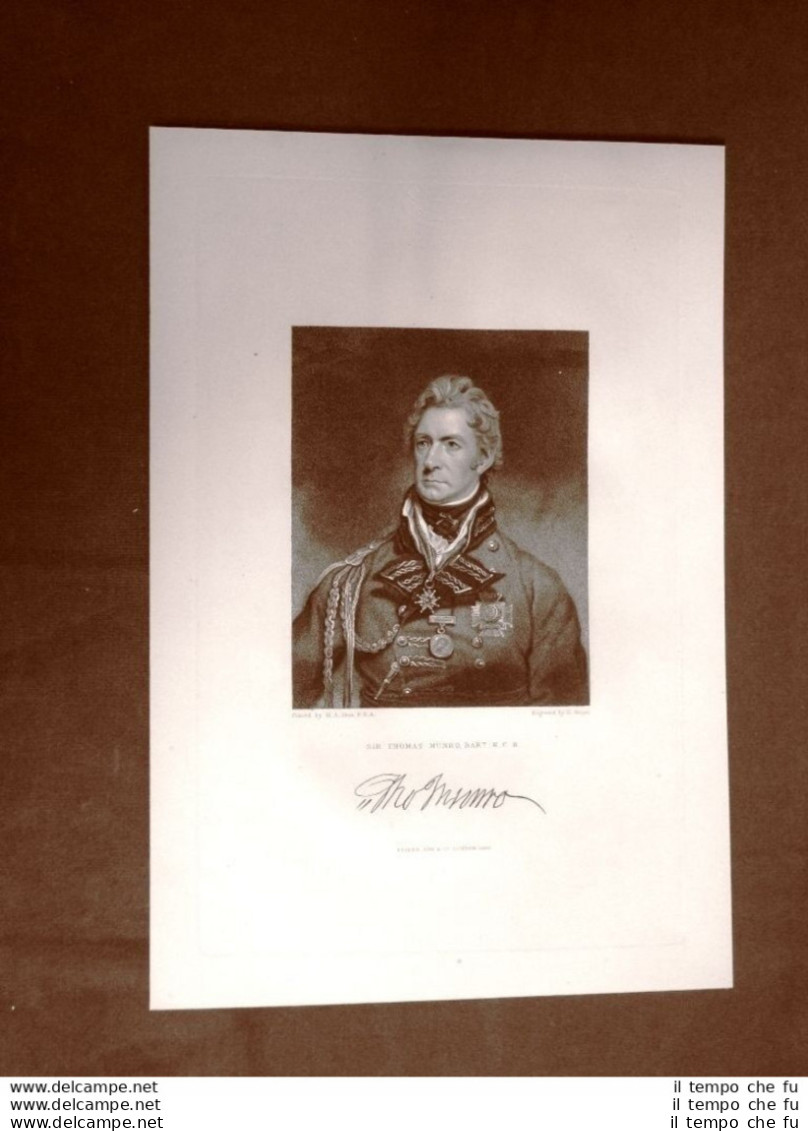 Thomas Munro I° Baronet Maggiore Generale 27 Maggio 1761  6 Luglio 1827 - Avant 1900