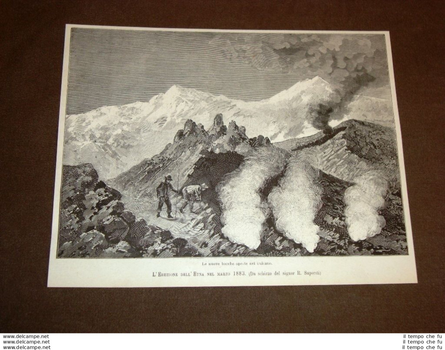 Eruzione Del Vulcano Etna Nel 1883 Le Nuove Bocche Sicilia - Avant 1900