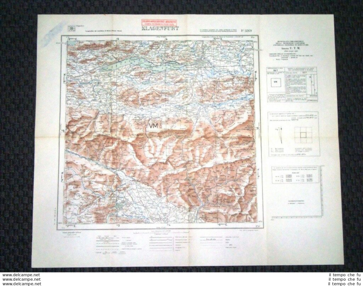 Grande Carta Topografica Klagenfurt Am Worthersee Austria Dettagliatissima IGM - Geographical Maps