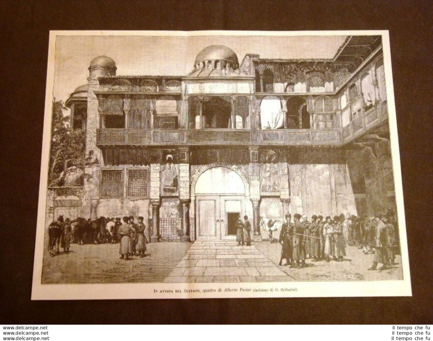 Esposizione Di Belle Arti Venezia Nel 1887 In Attesa Del Sultano Alberto Pasini - Avant 1900