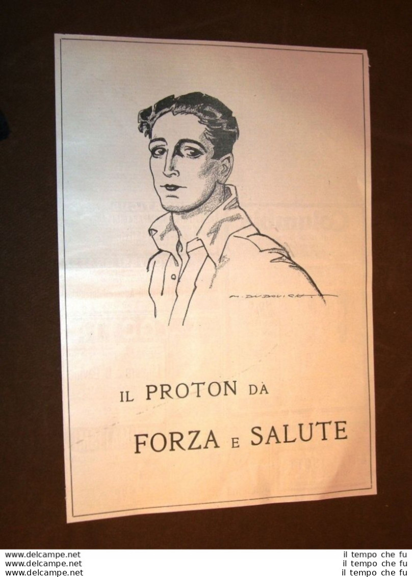 Pubblicità D'epoca Per Collezionisti Anno 1920 Il Ricostituente Proton - Ragazzo - Autres & Non Classés