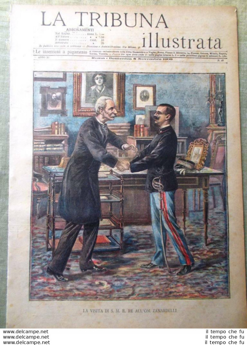 La Tribuna Illustrata 8 Novembre 1903 Folchi Ministero Cesana Granatieri Parigi - Autres & Non Classés