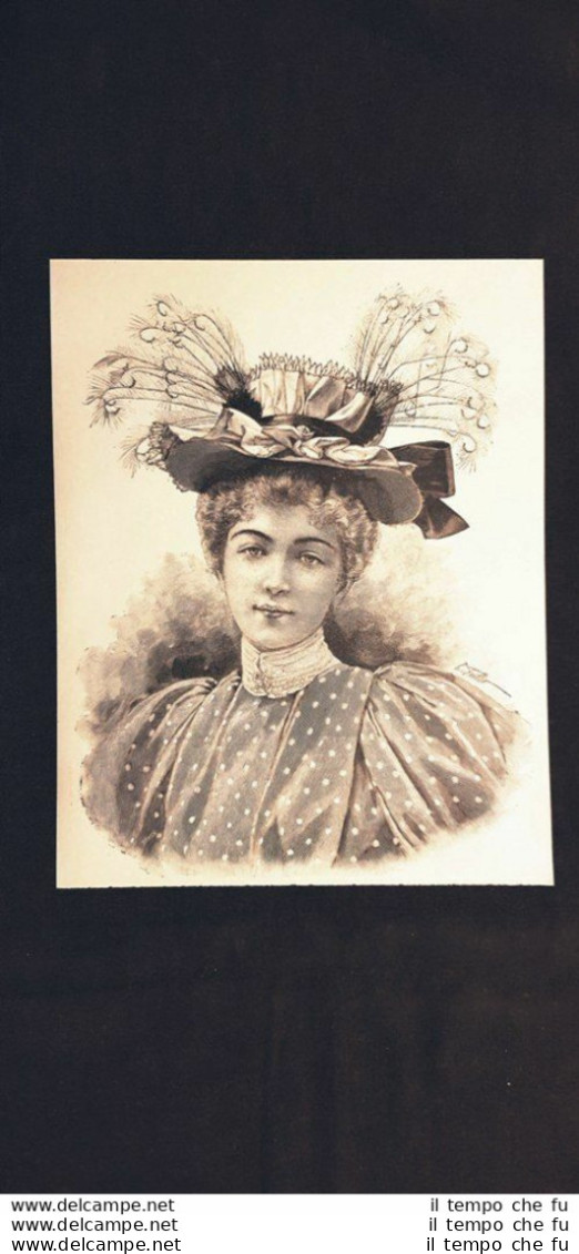 La Moda Ed Il Costume In Italia Nel 1895 Cappello Per Donna (10) - Voor 1900