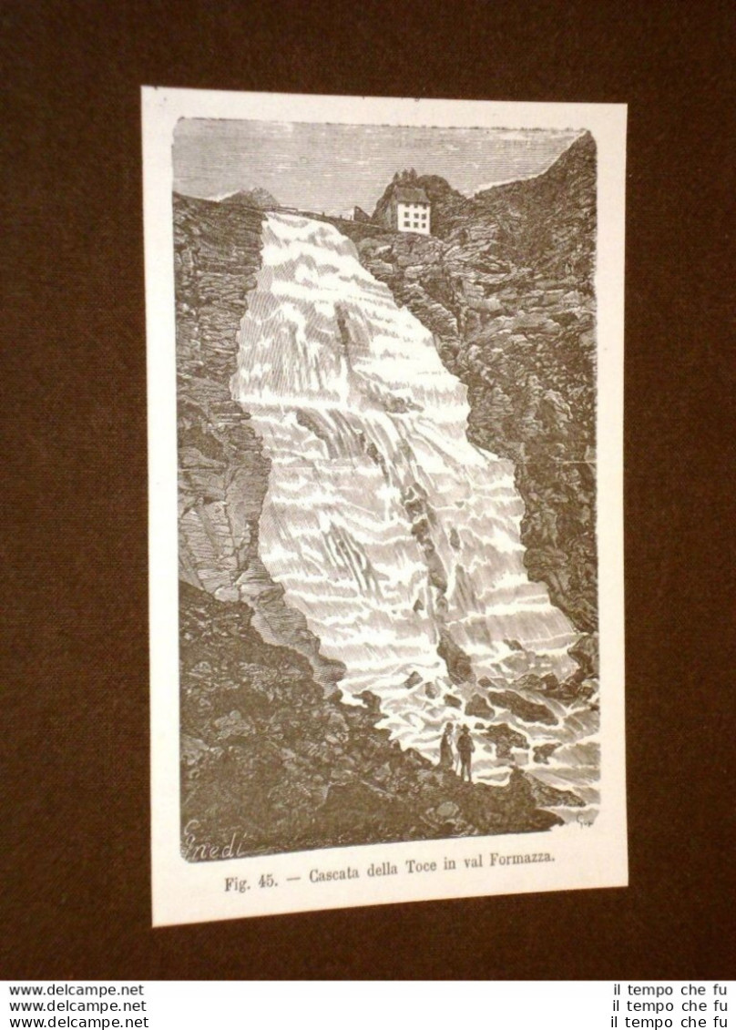 Rara Veduta Di Fine '800 Cascata Della Toce In Val Formazza - Before 1900