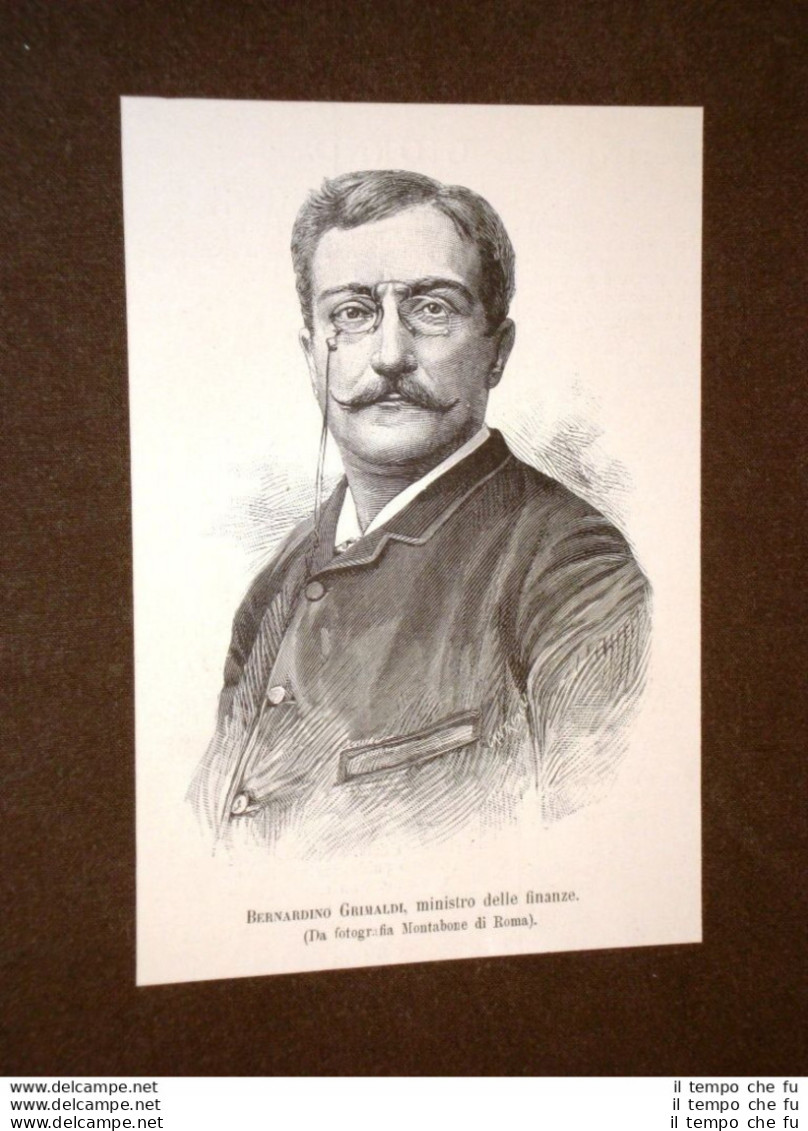 Bernardino Grimaldi Nel 1889 Catanzaro, 15 Febbraio 1839  Roma, 16 Marzo 1897 - Vor 1900