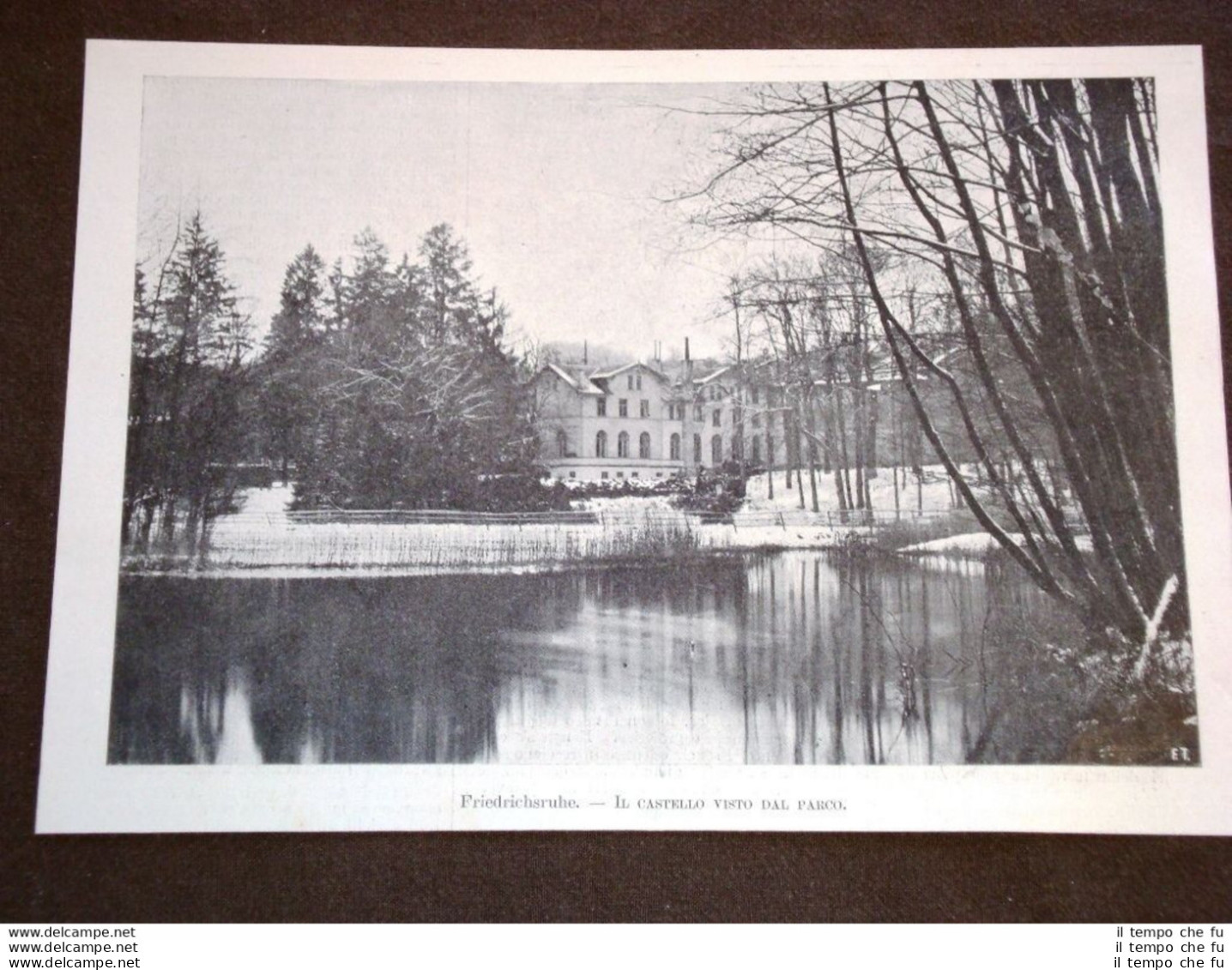 Friedrichsruhe Nel 1898 Castello Visto Dal Parco Germania - Avant 1900