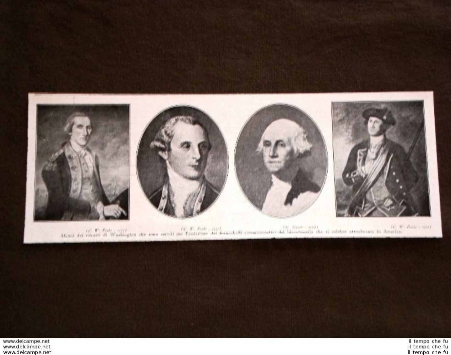 Ritratti Di George Washington Di Bridges Creek Di Peale E Stuart Commemorazine - Altri & Non Classificati
