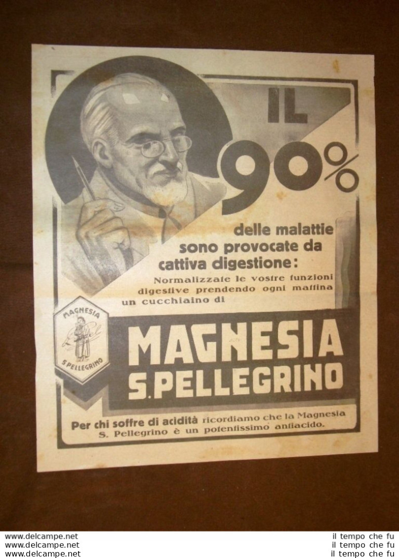 Pubblicità Del 1931 Magnesia San Pellegrino Tema #09 - Autres & Non Classés