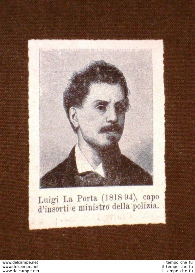 Combattente In Sicilia Nella Rivoluzione Del 1860 Luigi La Porta - Andere & Zonder Classificatie