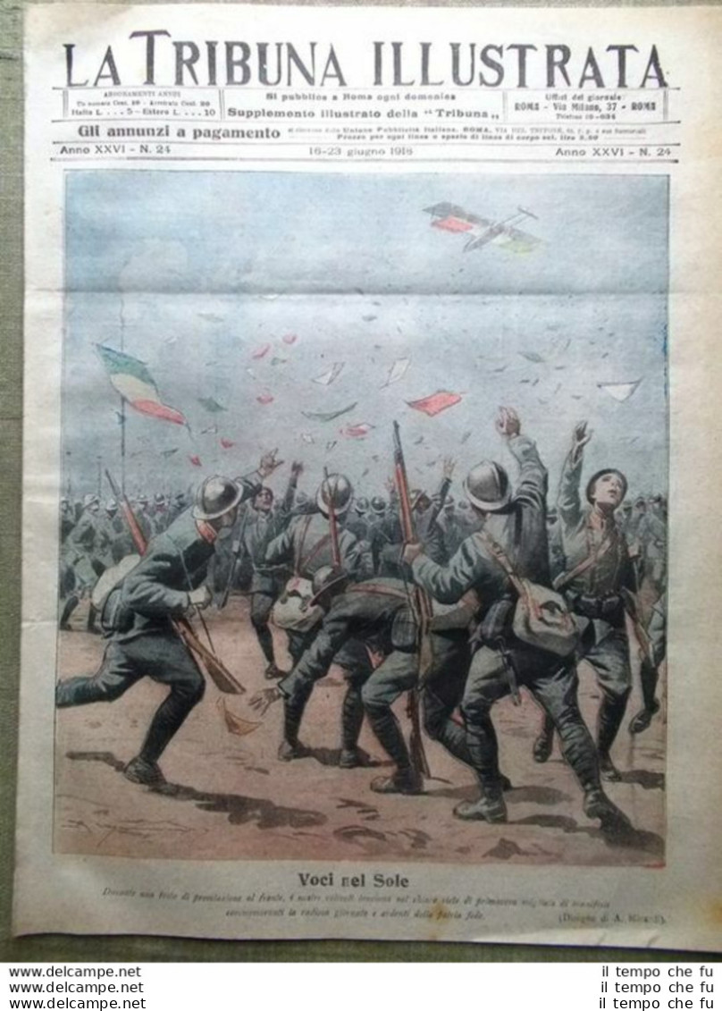 La Tribuna Illustrata 16 Giugno 1918 WW1 Indiani Sacha Guitry Serrati Tedeschi - Altri & Non Classificati