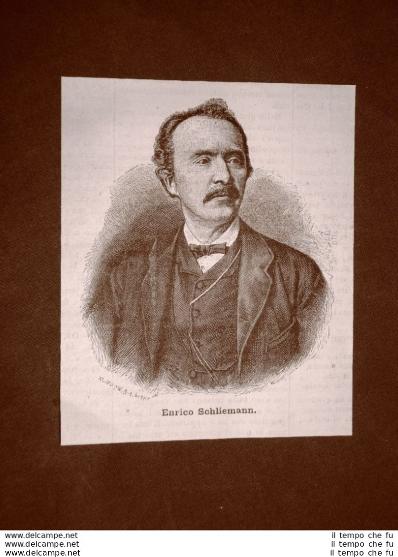 Heinrich Schliemann Archeologo Neubukow 6 Gennaio 1822 Napoli 26 Dicembre 1890 - Avant 1900