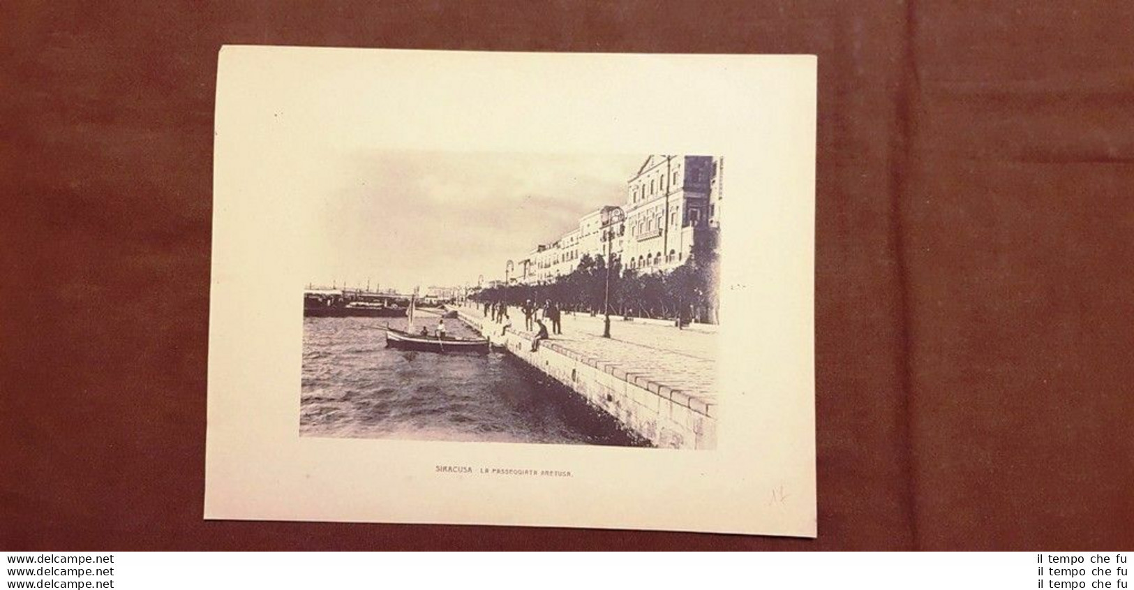 Siracusa Nel 1900 La Passeggiata Aretusa E Fontana Sicilia - Autres & Non Classés