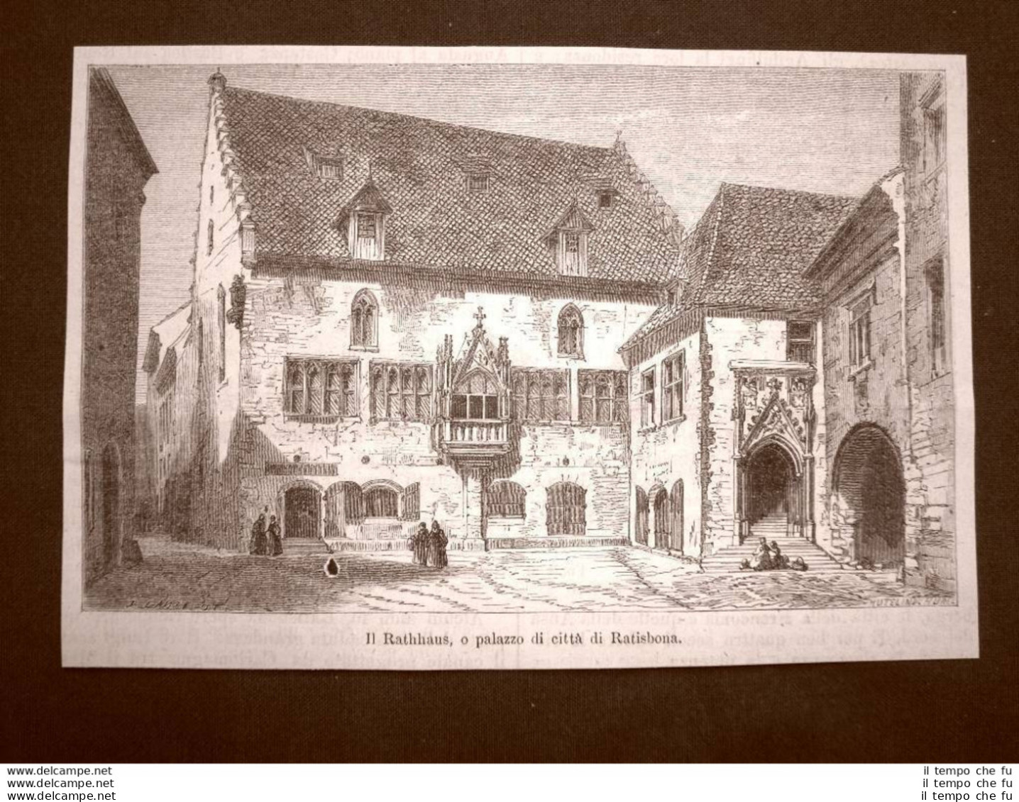 Ratisbona O Regensburg Nel 1863 Il Rathhaus O Palazzo Di Città Baviera - Antes 1900