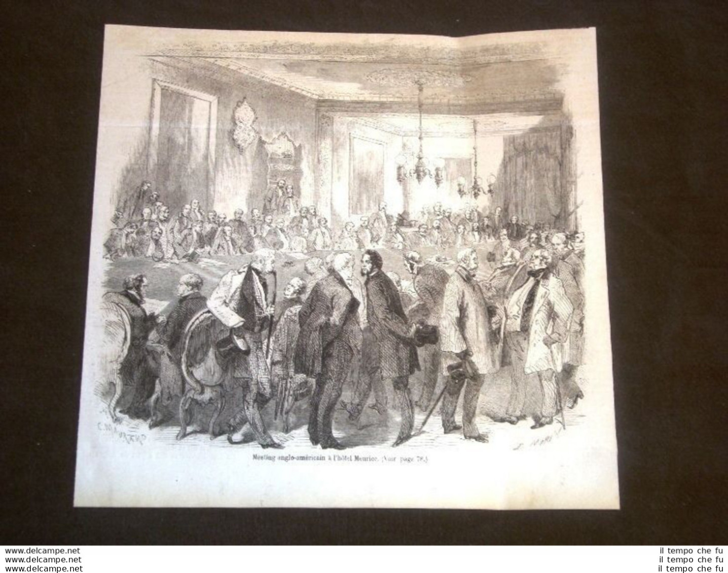 Parigi Nel 1858 Meeting Anglo - Americano All'hotel Meurice - Before 1900