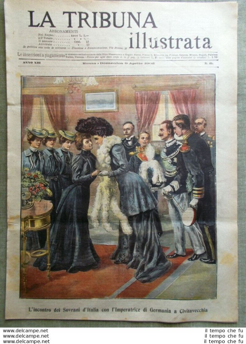 La Tribuna Illustrata 9 Aprile 1905 Dinamite Sully Tubercolosi Lourdes Vaticano - Other & Unclassified