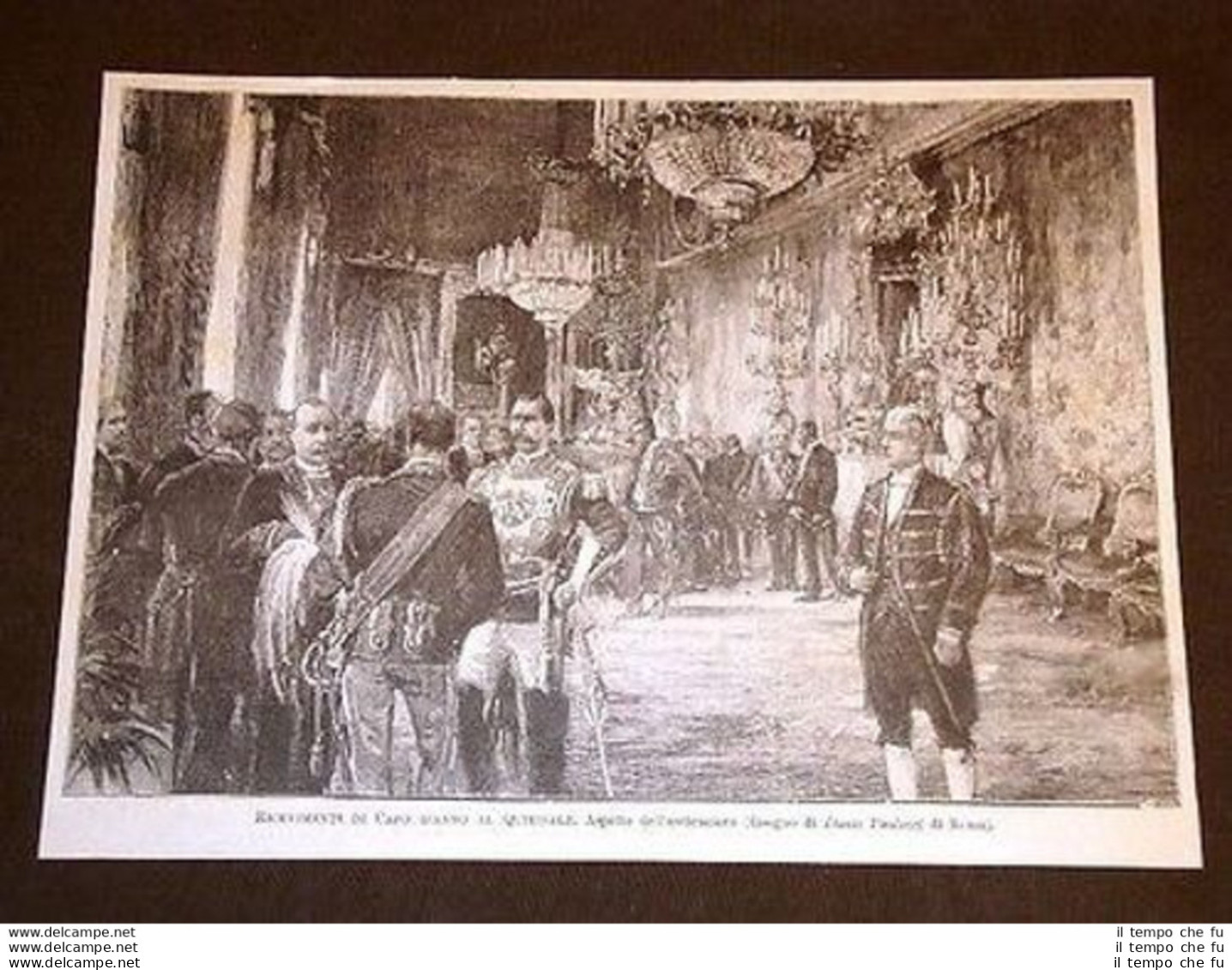 Roma Ricevimenti Di Capo D'anno Al Quirinale Nel 1898 Aspetto Dell'anticamera - Vor 1900