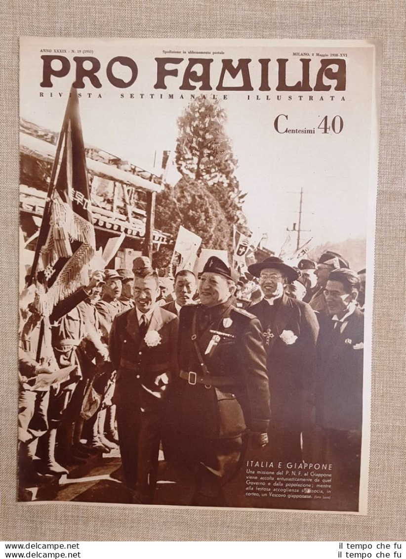 Copertina Pro Familia Del 1938 Missione Del Partito Nazionale Fascista Giappone - Sonstige & Ohne Zuordnung