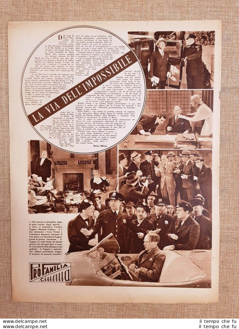 Film La Via Dell'impossibile Illustrazione Di Cinema Anno 1937 - Autres & Non Classés