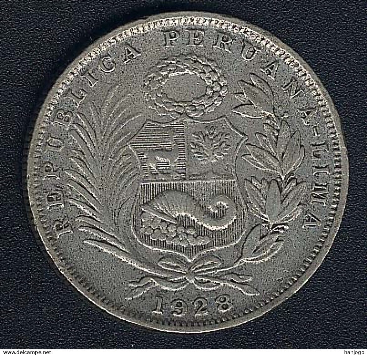 Peru, 1/2 Sol 1928, Silber, KM 216 - Perú