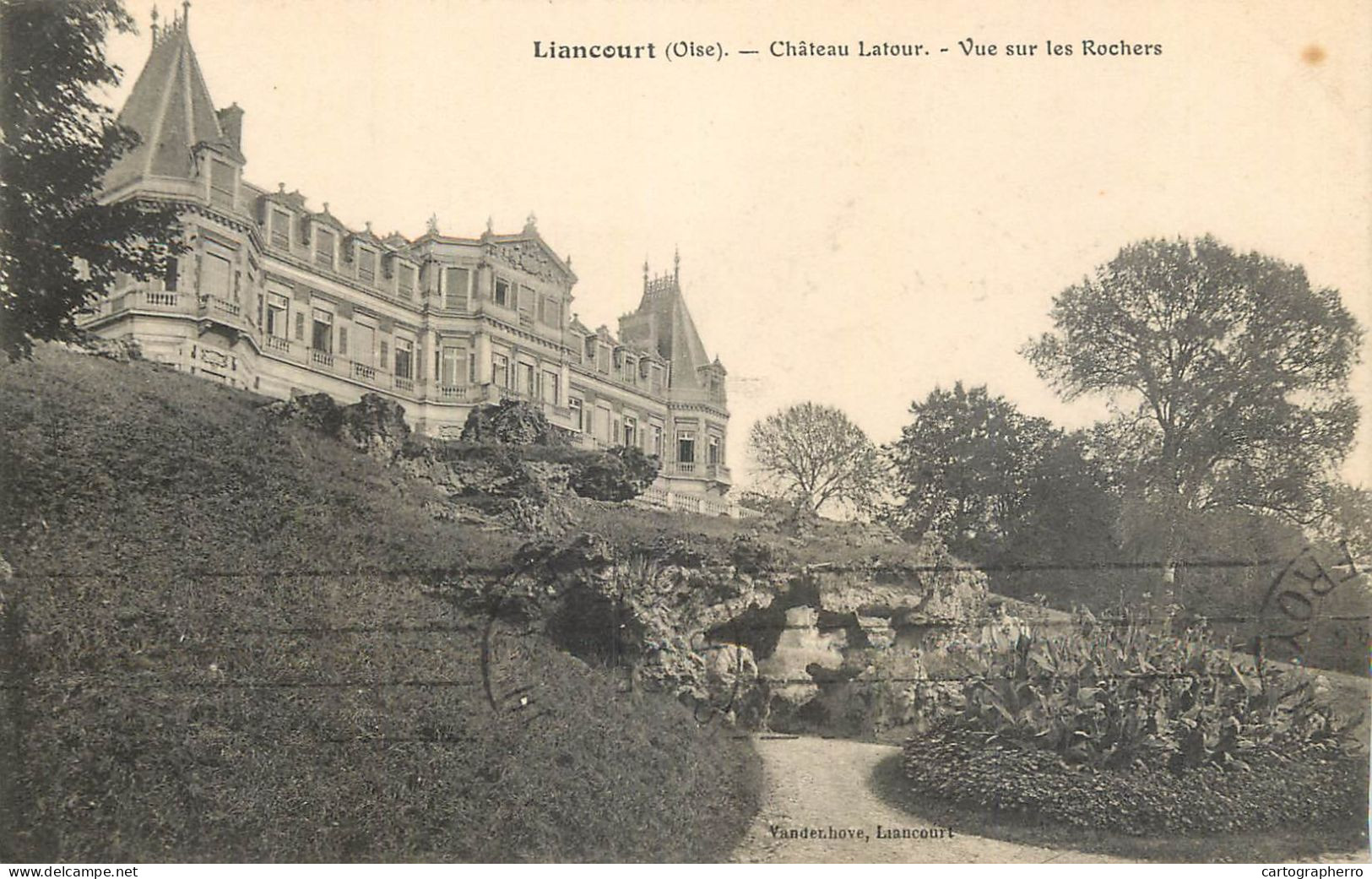 France Cpa Liancourt Chateau Latour Vue Sur Les Rochers - Liancourt