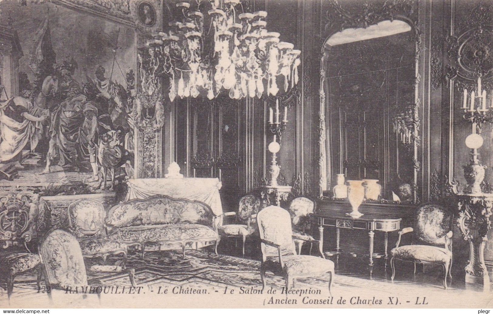 0-78517 01 18 - RAMBOUILLET - LE CHÂTEAU - LE SALON DE RECEPTION (ANCIEN CONSEIL DE CHARLES X) - Rambouillet (Château)