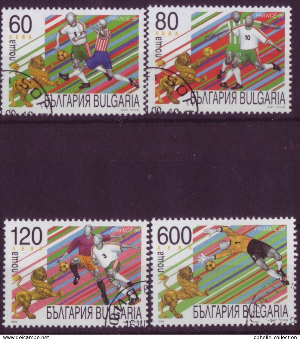Europe - Bulgarie - France 98 - Coupe Du Monde De Football - 4 Timbres Différents - 7125 - Other & Unclassified