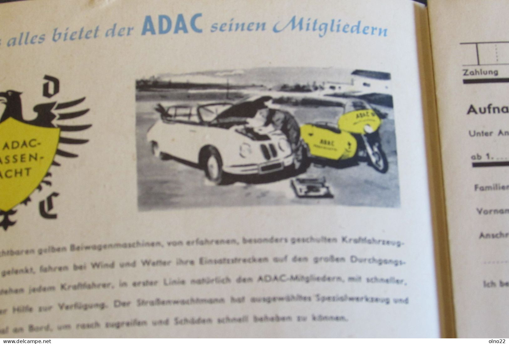 A.D.A.C. - 1955 - ALLGEMEINER DEUTSCHER AUTOMOBIL-CLUB E.V MUNCHEN - DEPLIANT PUBLICITAIRE -   -VOIR SCANS - Publicidad