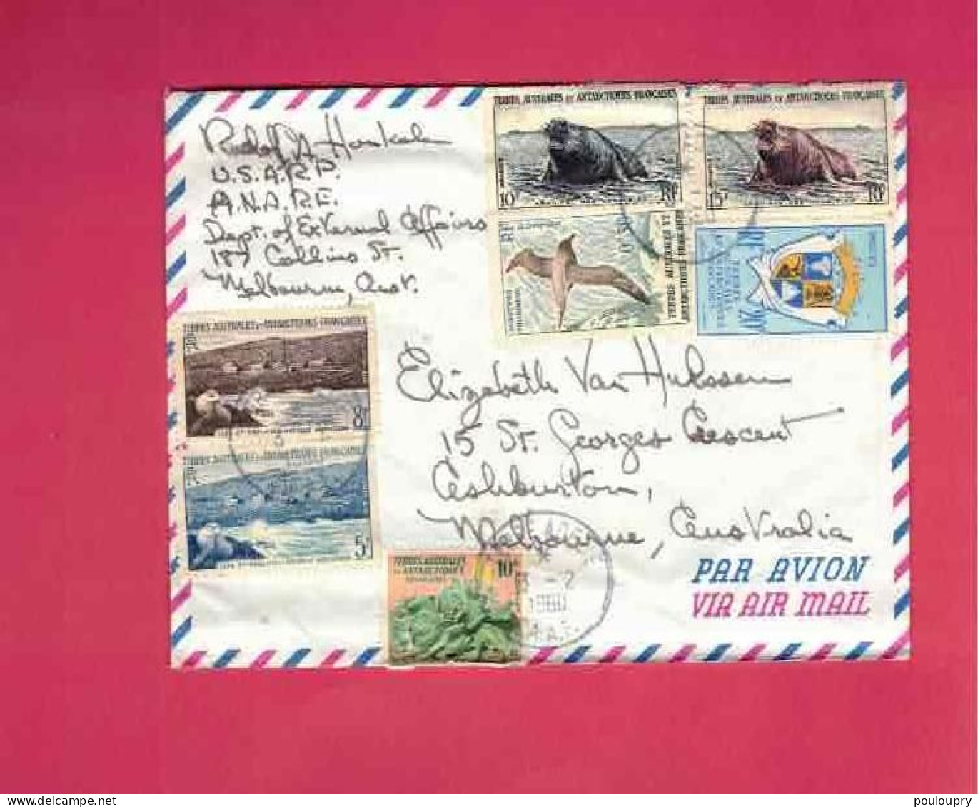 Lettre Par Avion De 1960 Pour L' Australie - Yt N° 3 à 7, 11, 12 Et 15 - Lettres & Documents