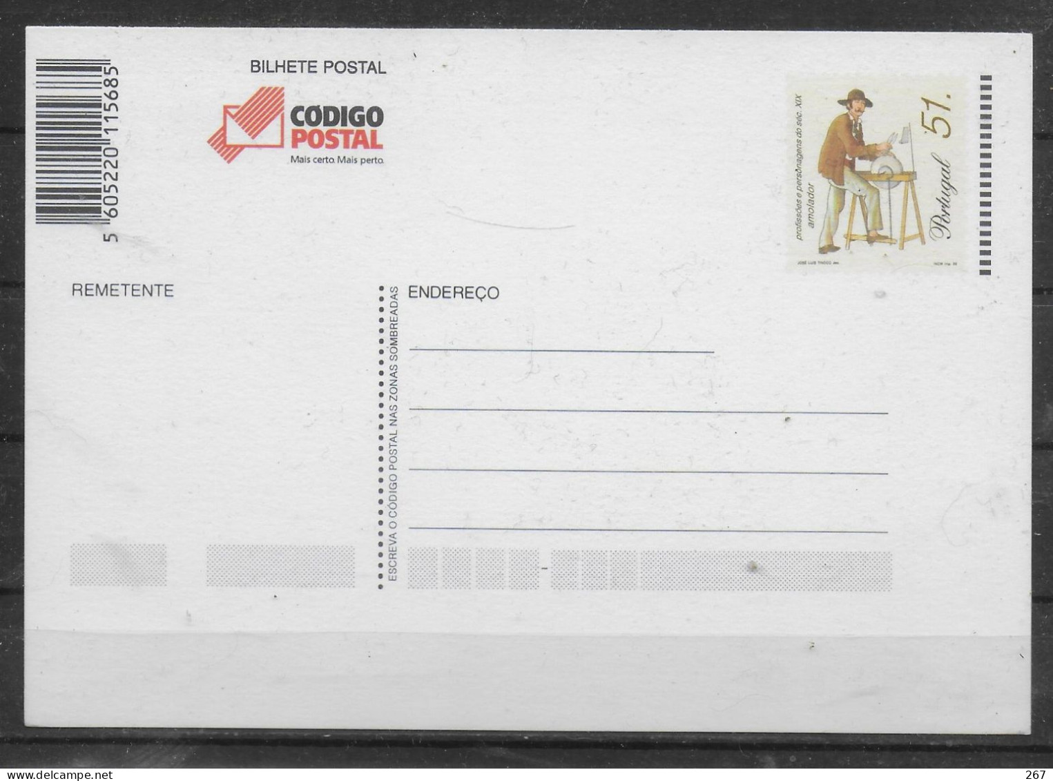 PORTUGAL    Carte PAP  Rémouleur - Altri & Non Classificati