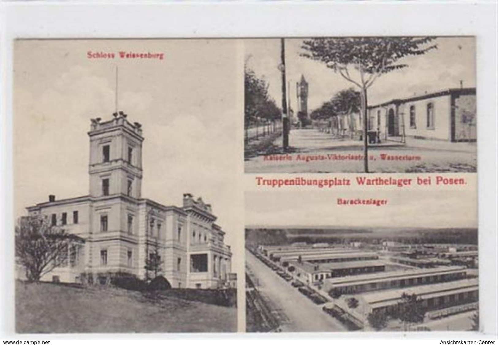 39035201 - Schloss Weissenburg, Barackenlager Und Kaiserin Auguste-Viktoriastrasse, 1916 Beschrieben Aber Nicht Gelaufe - Polen