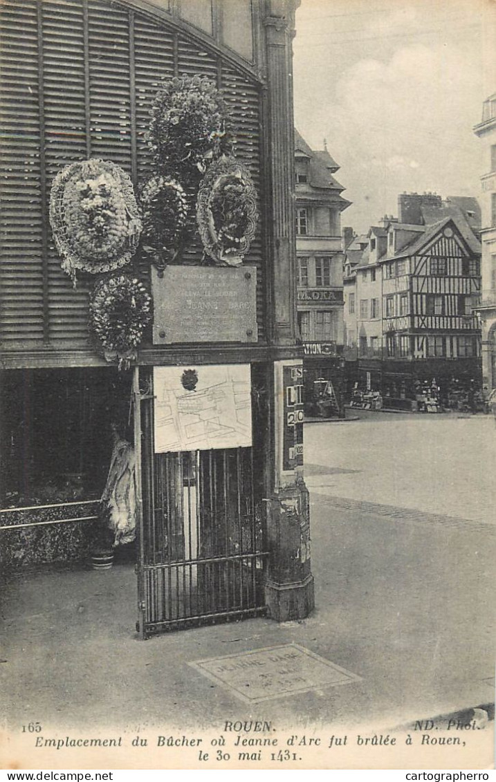 France Cpa Rouen Emplacement Du Bucher - Rouen