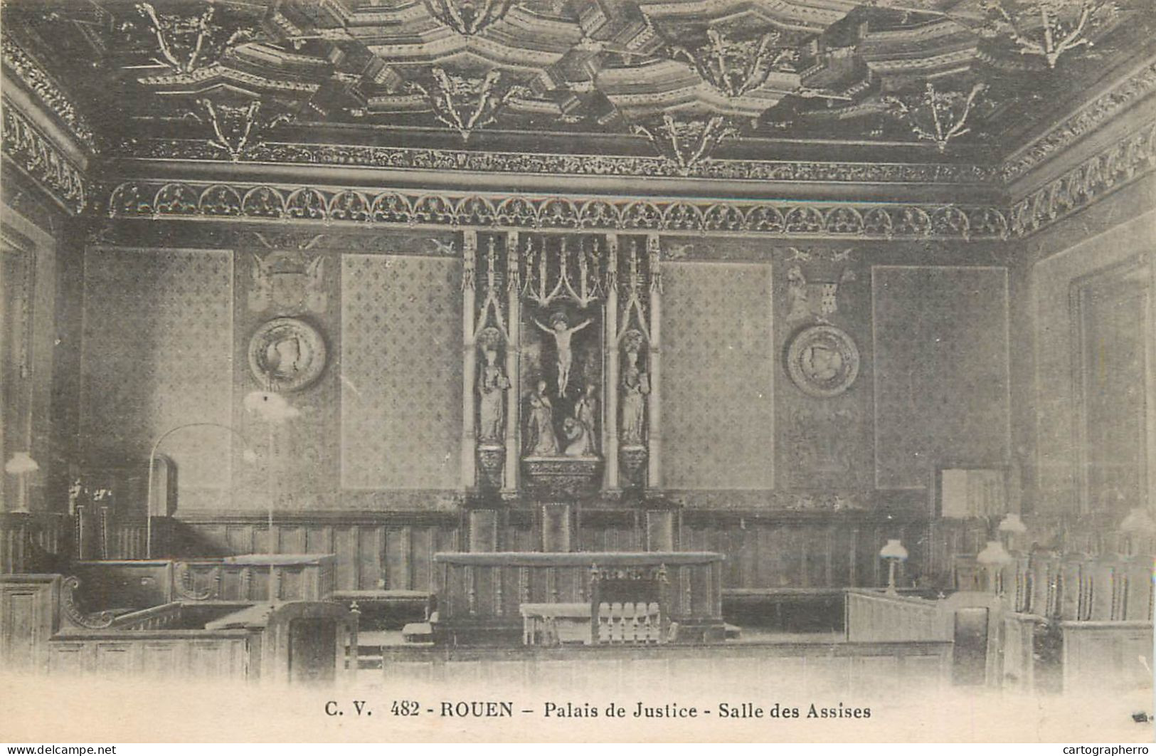 France Cpa Rouen Palais De Justice Salle Des Assises - Rouen