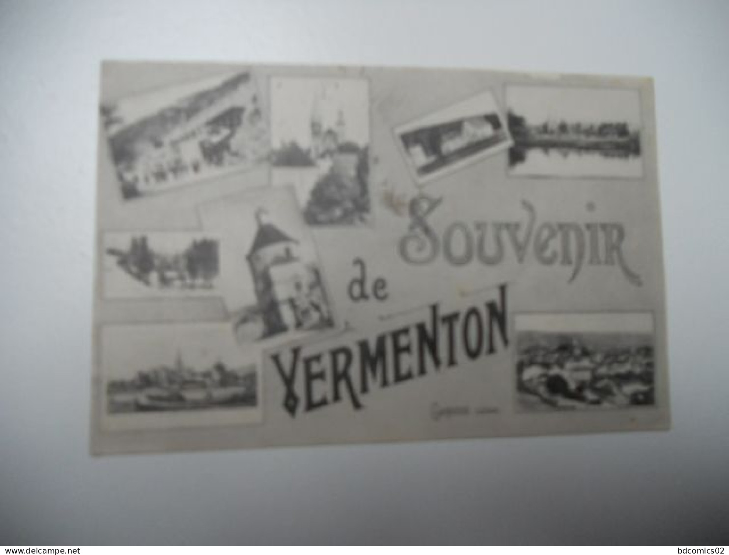 DEP 89 YONNE  CARTE ANCIENNE EN N/BL DE 1919 Souvenir De VERMENTON  MULTIVUES  7 Mini-clichés  Dont FOURS à CHAUX   Edit - Vermenton