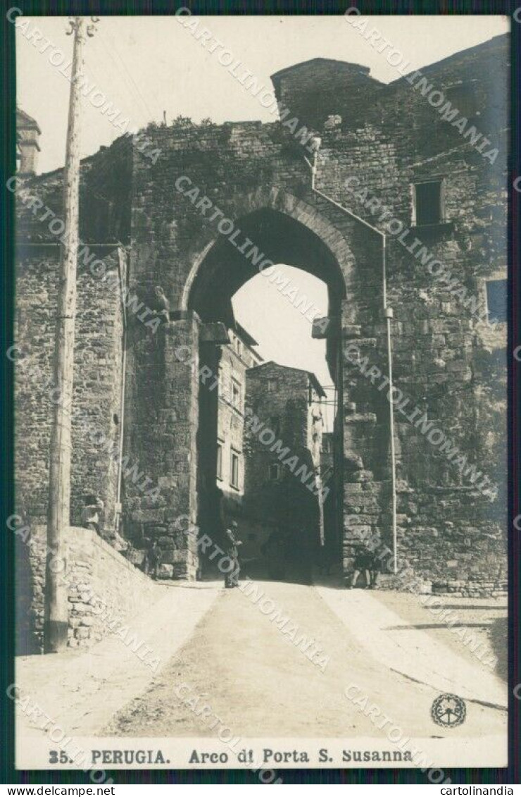 Perugia Città Arco Di Porta Santa Susanna NPG Foto Cartolina KV3883 - Perugia