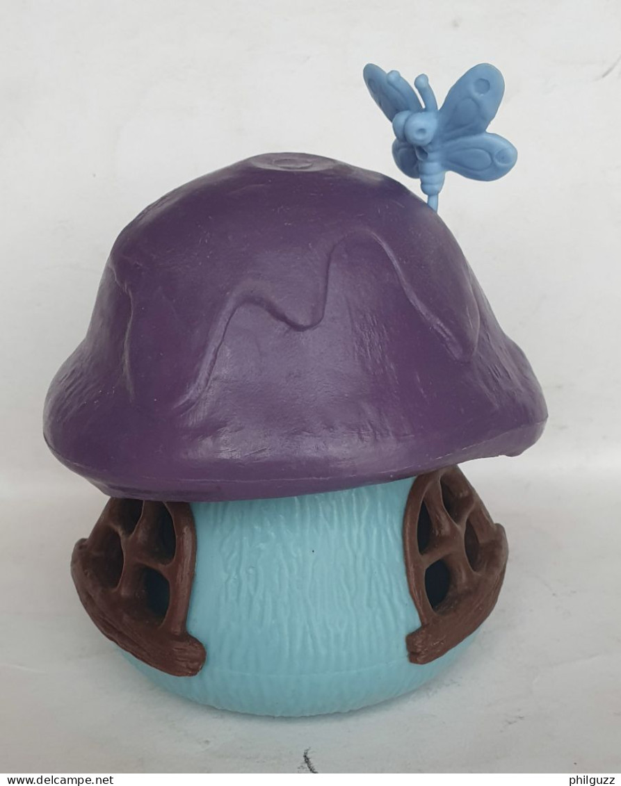 PETITE MAISON SCHTROUMPFS VIOLETTE ET BLEUE (4) Avec Papillon SCHTROUMPF - Smurfen