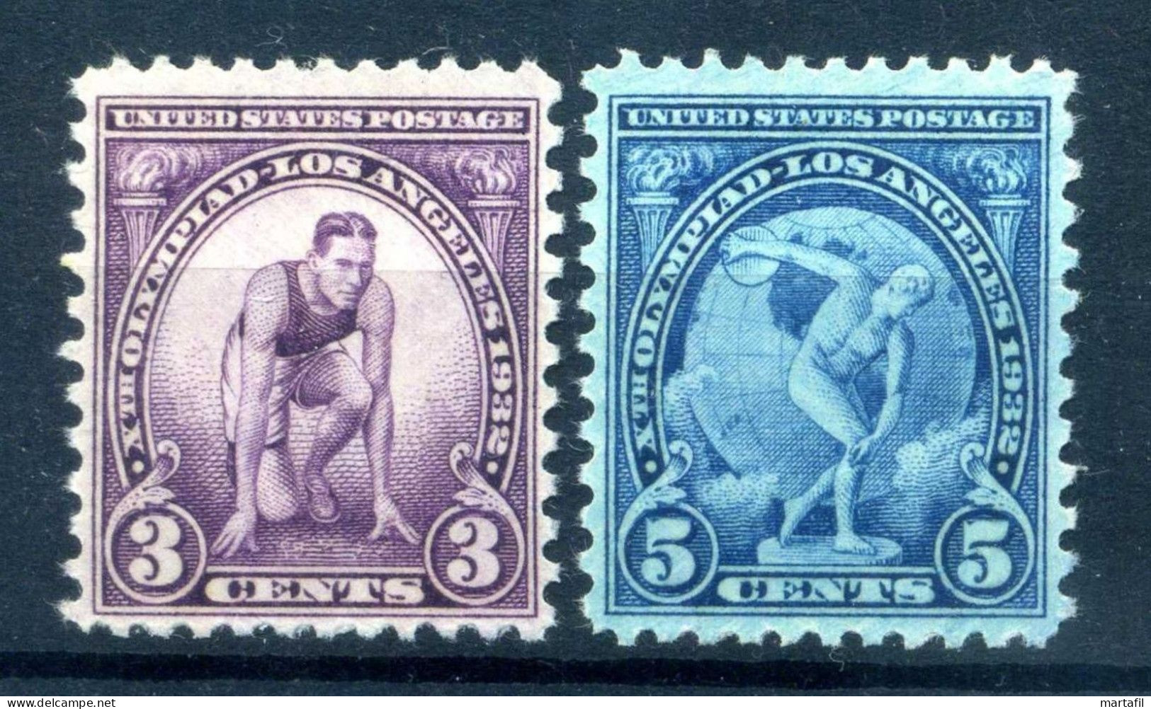 1932 STATI UNITI USA United States N.522/523 SET MNH ** Los Angeles, Olympic Games, Sport - Neufs