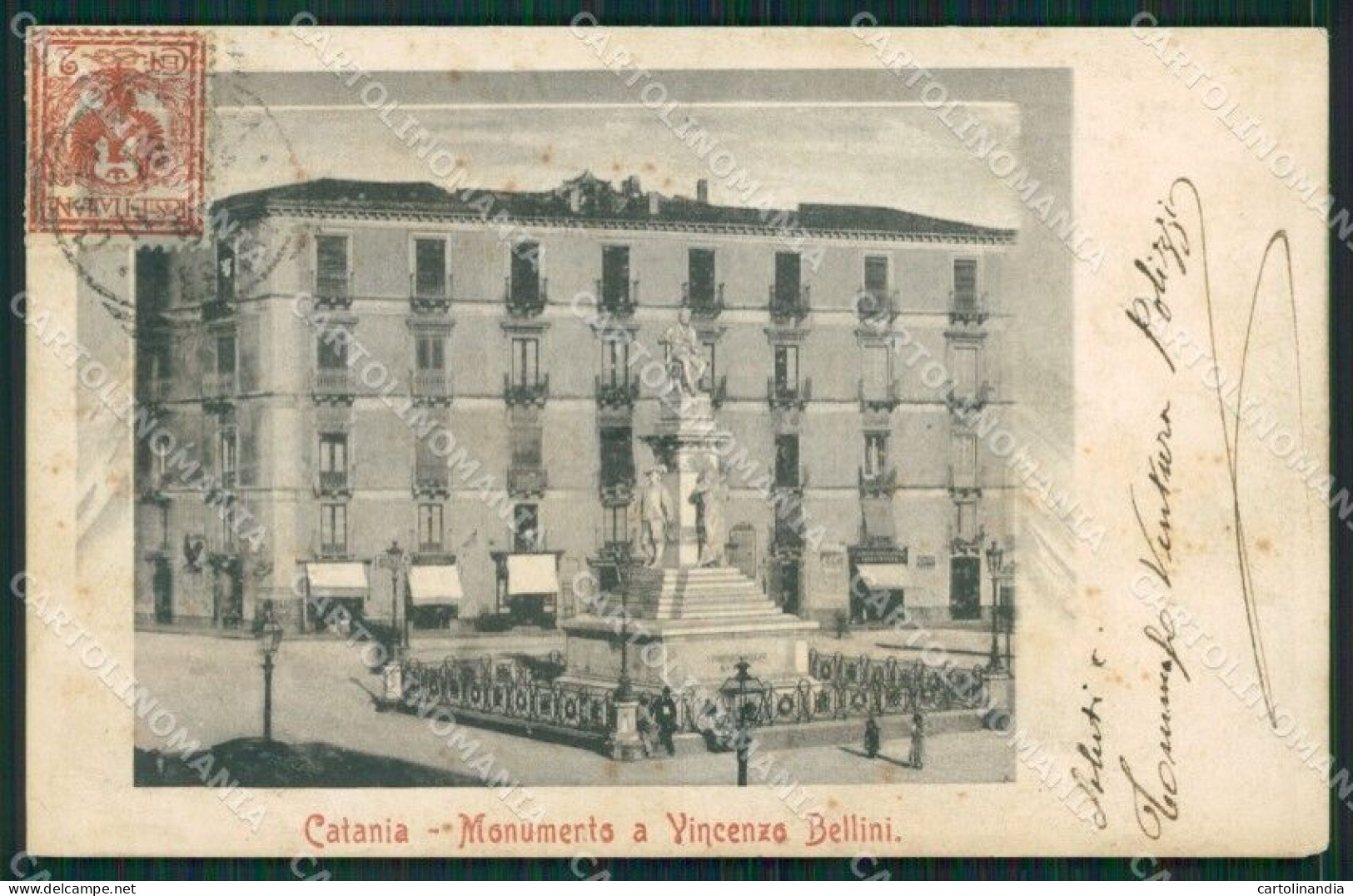 Catania Città Bellini SCOLLATA Cartolina KV2046 - Catania