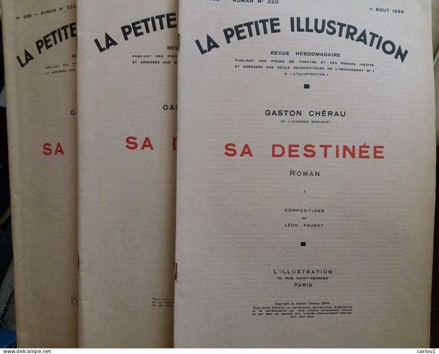 C1  Gaston CHERAU - SA DESTINEE Illustration COMPLET Leon FAURET  Port Inclus France - 1901-1940