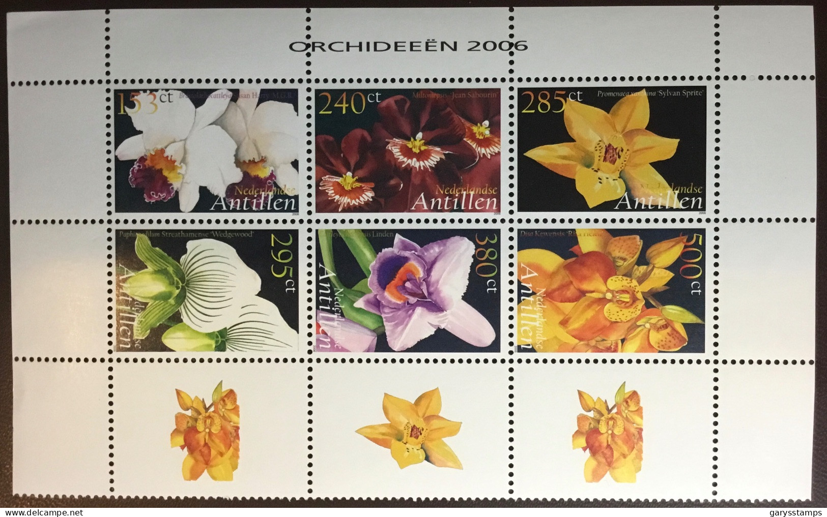 Netherlands Antilles 2006 Orchids Flowers MNH - Orchideen