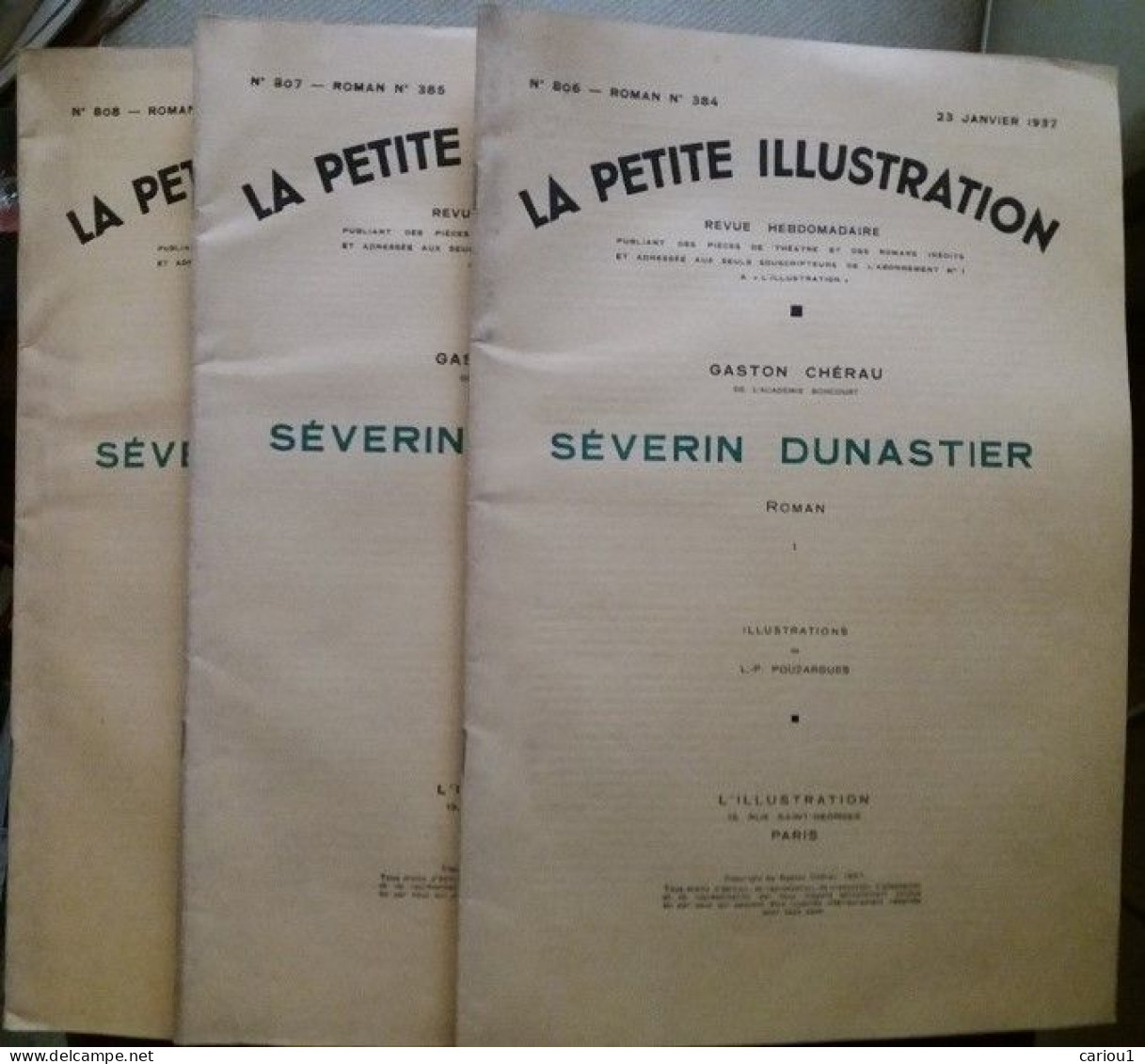 C1  Gaston CHERAU - SEVERIN DUNASTIER Illustration COMPLET Pouzargues BERRY Port Inclus France - 1901-1940